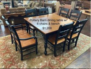 pottery barn table and chairs