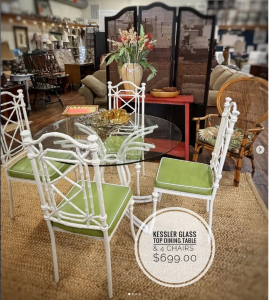 glass table & chairs