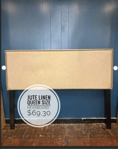 linen headboard